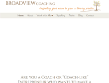 Tablet Screenshot of broadviewcoaching.com